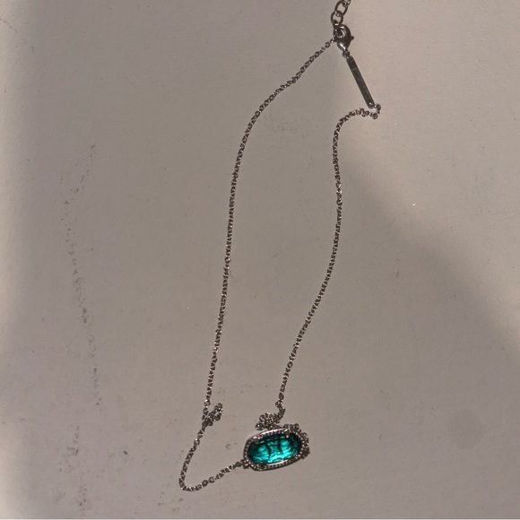 Elisa Silver Pendant Necklace in London Blue Glass - Picture 2 of 3